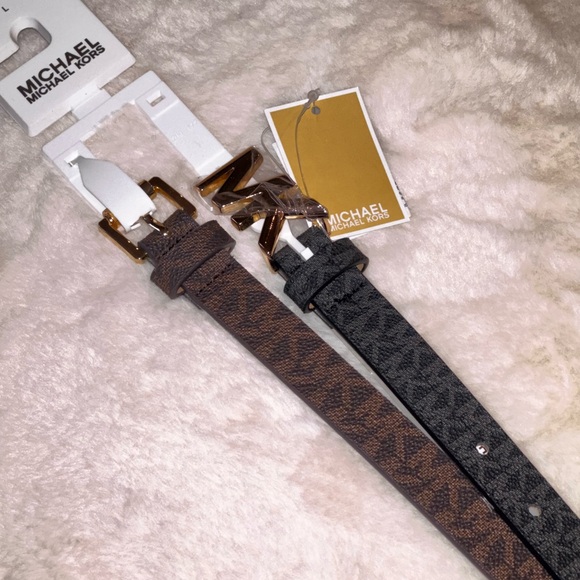 MICHAEL Michael Kors 2-Pk. Logo-Print Belts Women